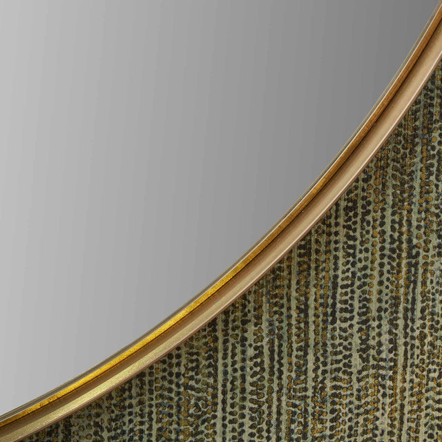 Koa Gold Slim Frame Round Wall Mirror Medium
