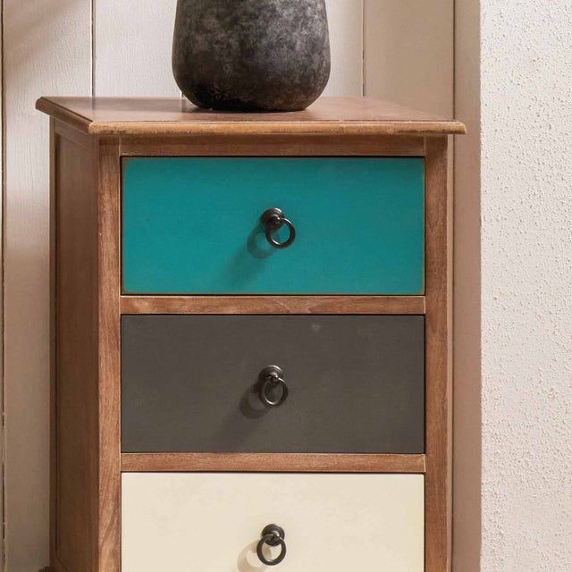 Staten Blue Pine Wood Bedroom Furniture Set