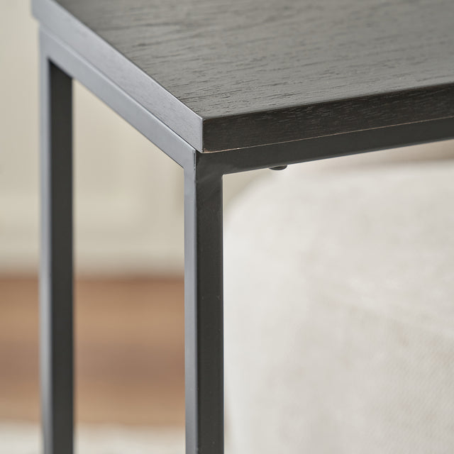 Brondesbury Black Ash Veneer Supper Side Table