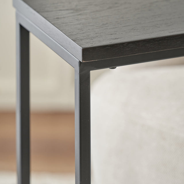 Brondesbury Black Ash Veneer Supper Side Table