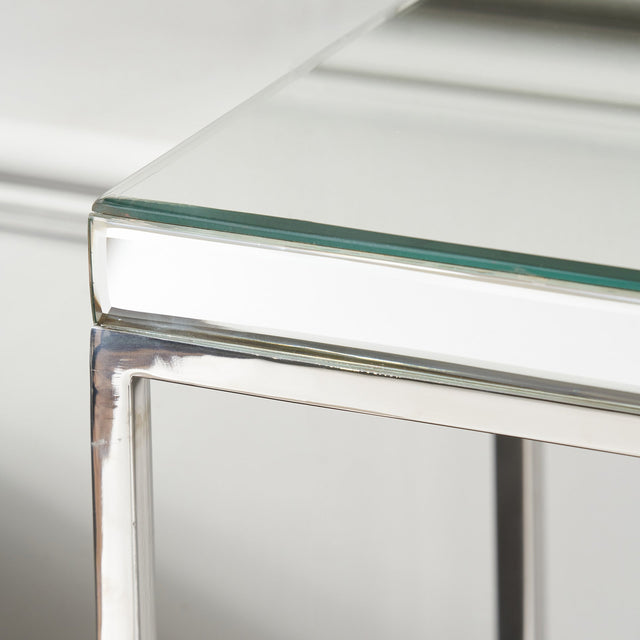 Milano Silver Mirrored Console Table