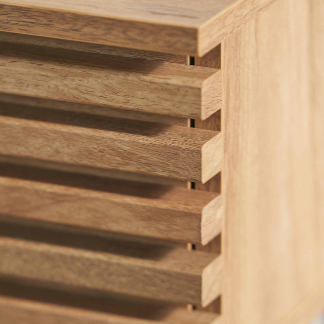 Bergen Natural Eucalyptus Wood Bedside Table Set Of 2