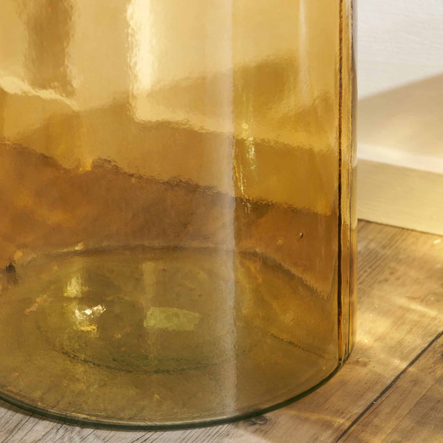 Benia Amber Recycled Glass Bottle Vase