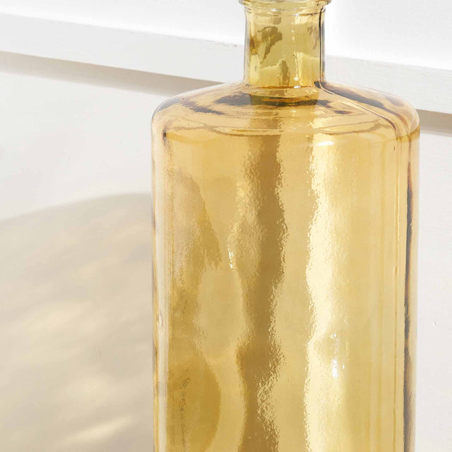 Benia Amber Recycled Glass Bottle Vase