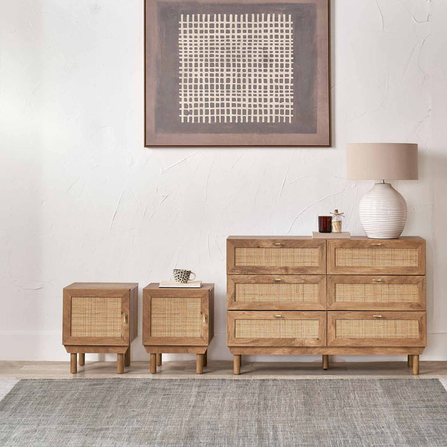 Hendrix Natural Rattan Bedroom Furniture Set