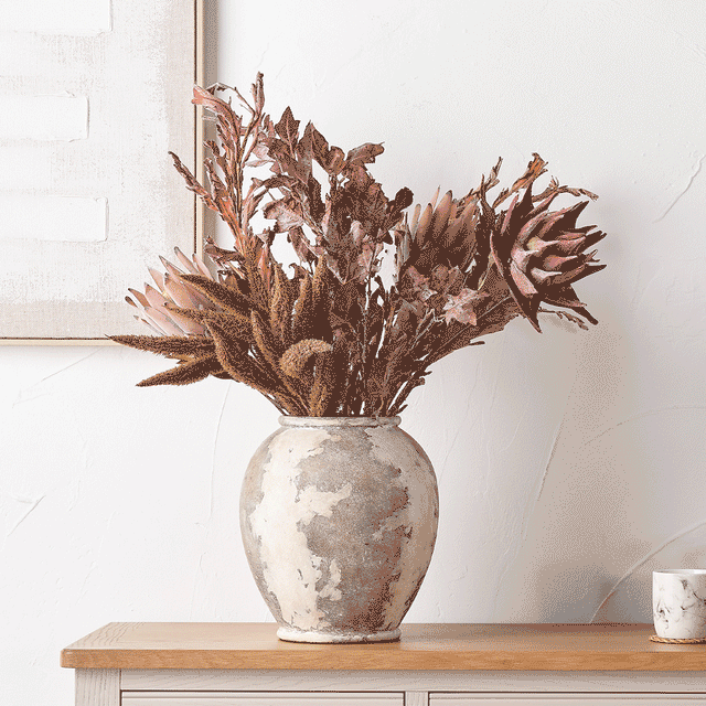 Mulberry Brown Dried Flower 5 Stem Bunch