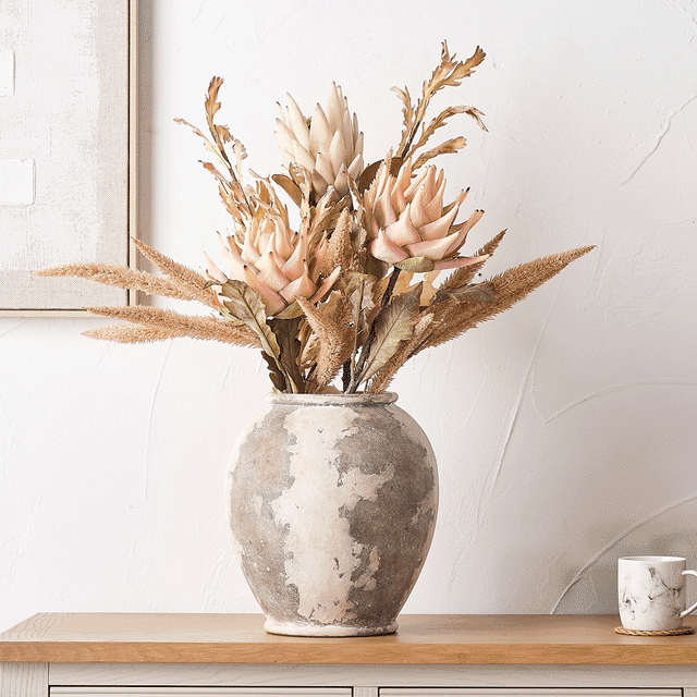 Natural Apricot Dried Flower 5 Stem Bunch