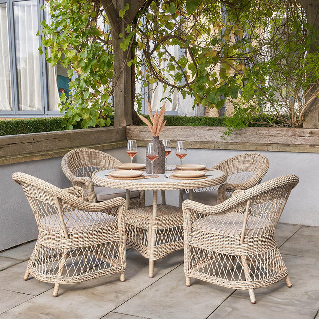 Palmi Woven Outdoor 4 Seater Dining Set