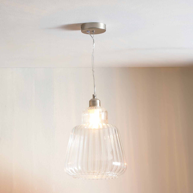 Mora Clear Optic Tapered Glass Pendant