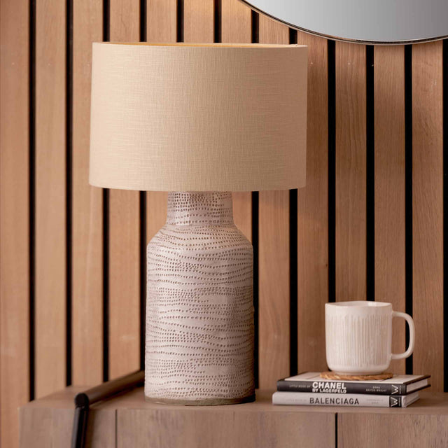 Anya White Stoneware Table Lamp Base