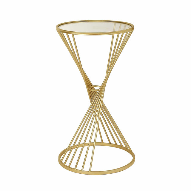 Ruma Glass and Gold Metal Side Table | Tables | Rūma