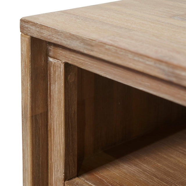 Ruma Renzo Acacia Wood Bedside Table | Furniture | Rūma