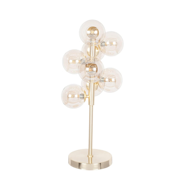 Arbus Lustre Glass Ball & Gold Metal Table Lamp