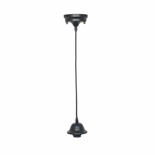 Bianca Black Retro Electrified Ceiling Fitting