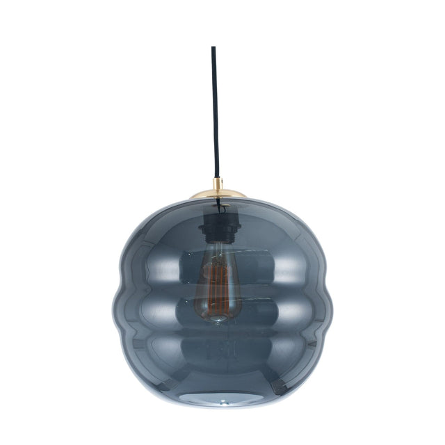 Creazzo Navy Ripple Glass Pendant