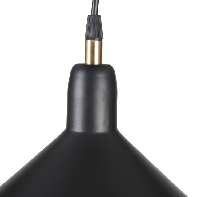 Ruma Matt Black Cone Pendant | Lighting | Rūma
