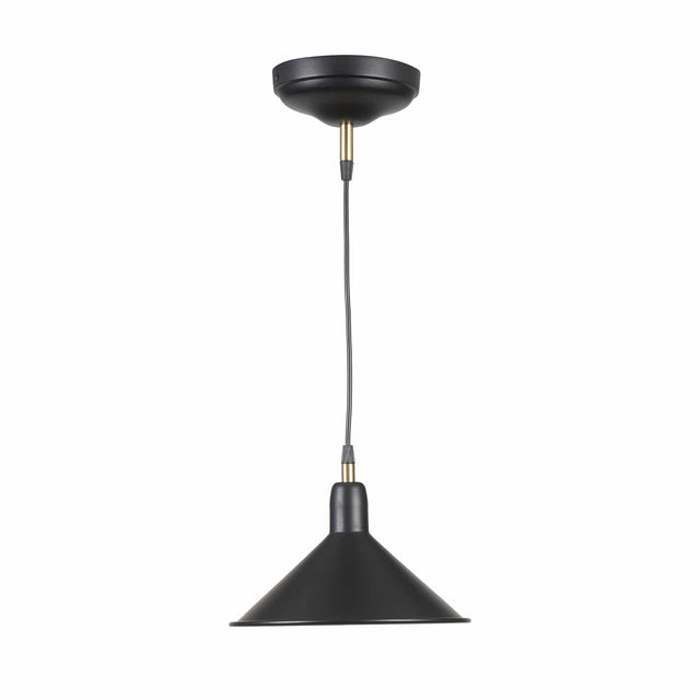 Ruma Matt Black Cone Pendant | Lighting | Rūma