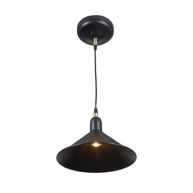 Ruma Matt Black Cone Pendant | Lighting | Rūma