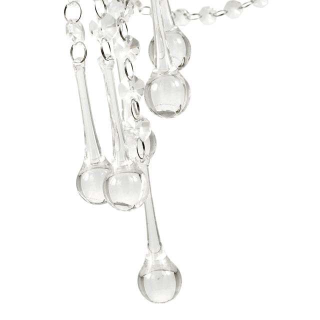 Ruma Silver Leaf & Beaded 5 Light Chandelier Pendant | Lighting | Rūma