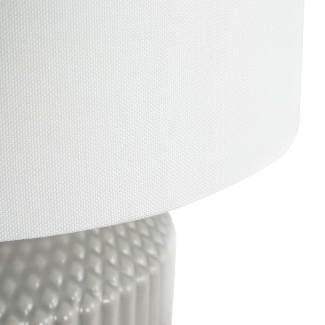 Genève Grey Geo Textured Ceramic Table Lamp