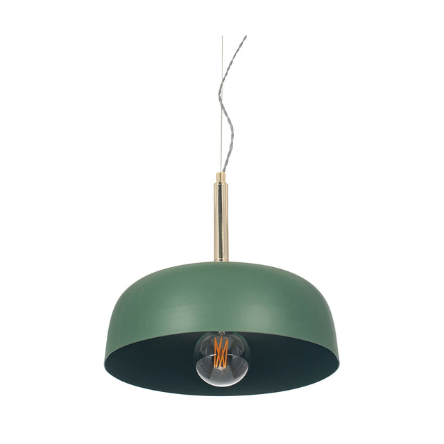 Gerda Matt Bottle Green Domed Pendant Light