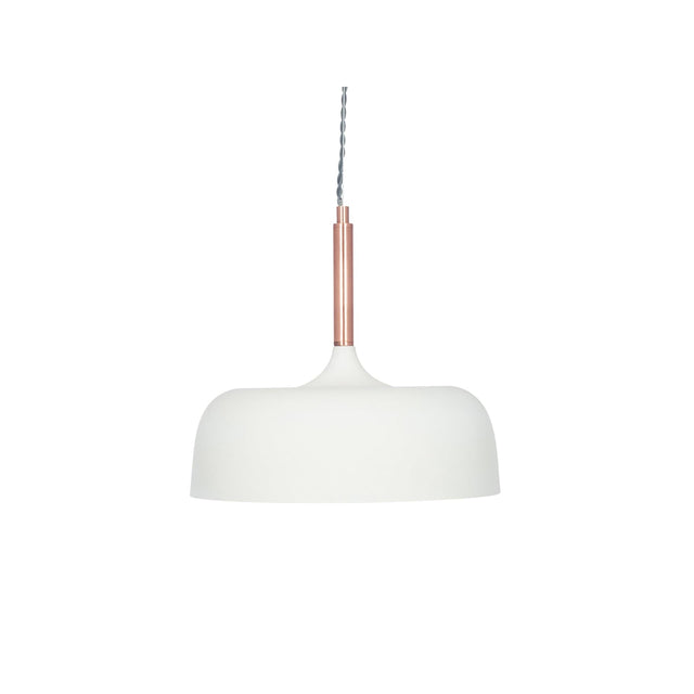 Gerda Matt Cream Domed Metal Pendant