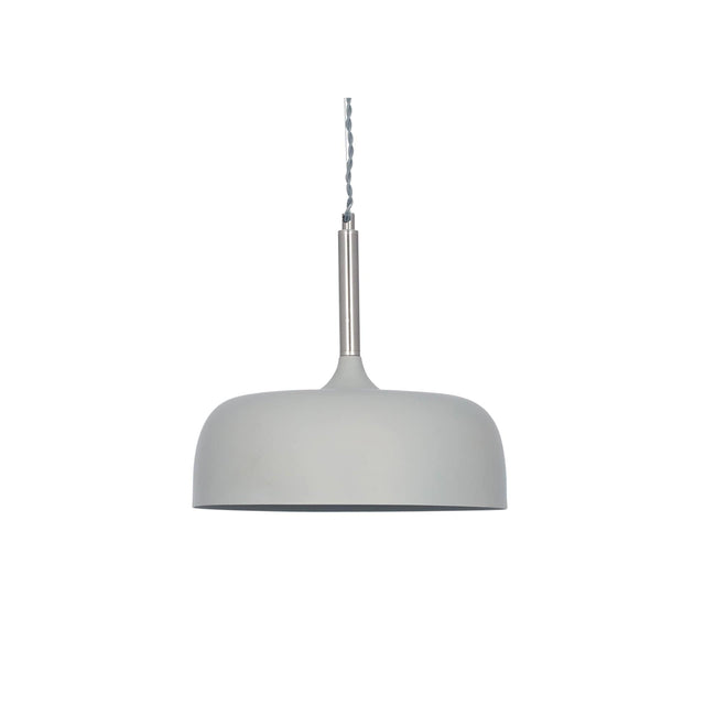 Gerda Matt Grey Domed Metal Pendant