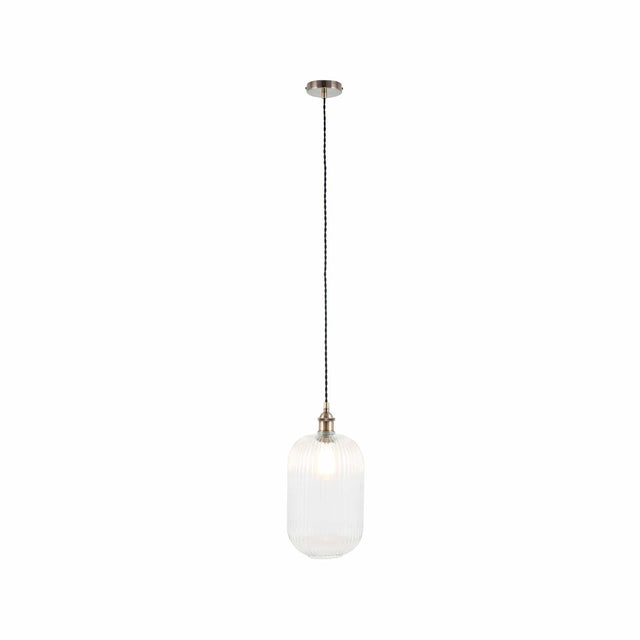Ruma Clear Ribbed Glass Tall Pendant | Lighting | Ruma