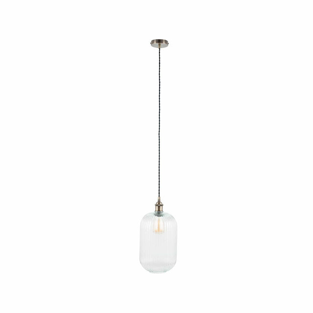 Ruma Clear Ribbed Glass Tall Pendant | Lighting | Ruma