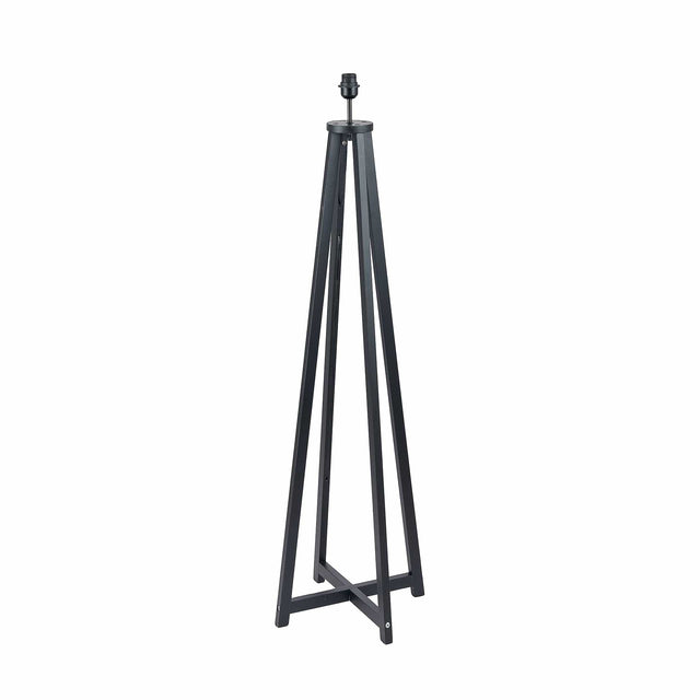 Ruma Matt Black Wood Floor Lamp | Lighting | Rūma