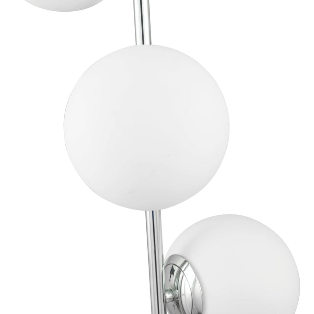 Ruma White Orb And Silver Metal Pendant | Lighting | Rūma