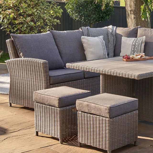 Anguilla Slate Grey Square Corner Seating Set