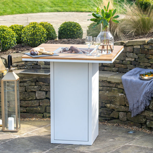 Cosiloft White And Teak Bar Table