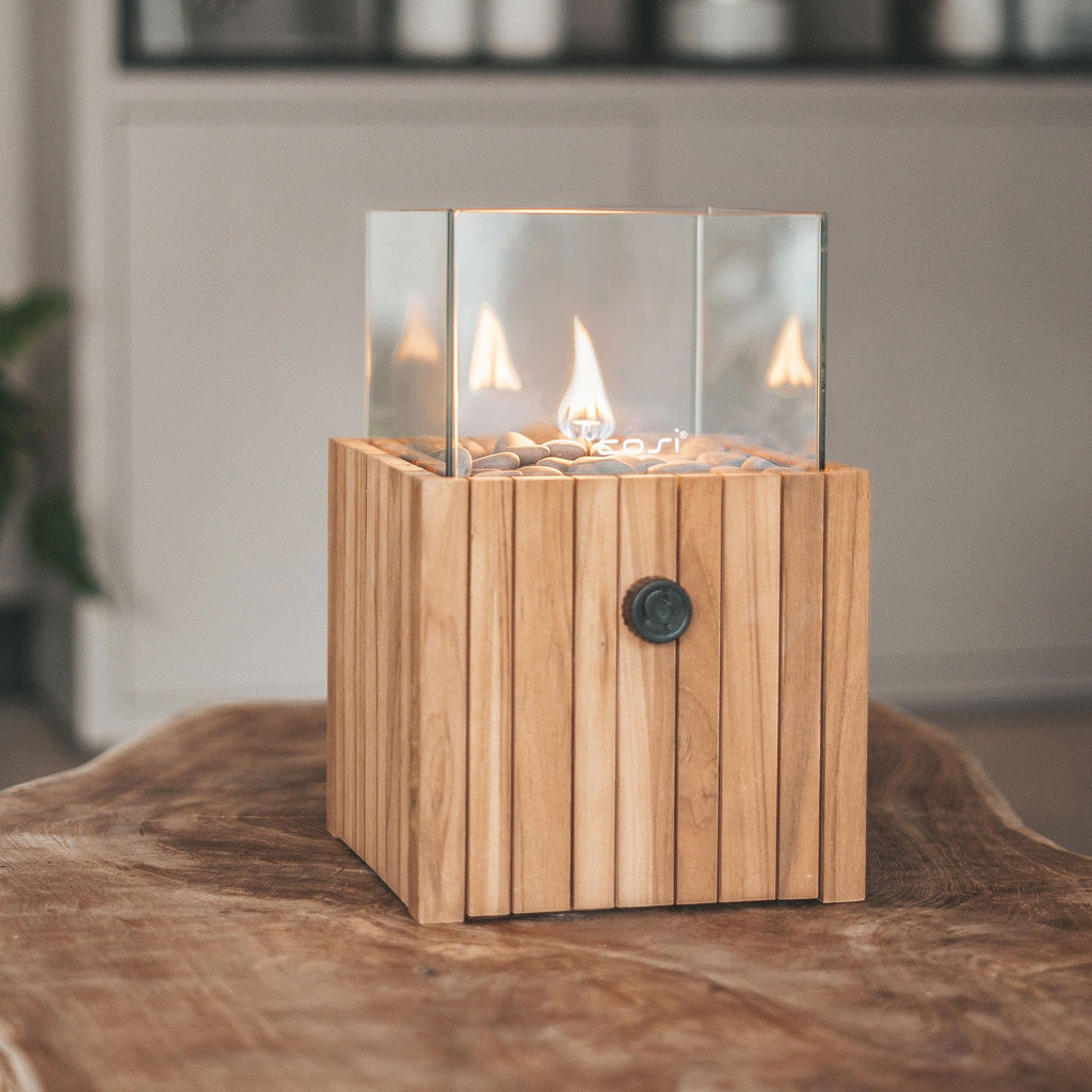 Cosiscoop Square Outdoor Timber Fire Lantern | Outdoor