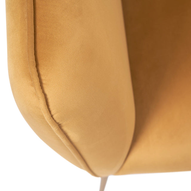 Ruma Gold Velvet Chair with Gold Legs | Seating | Rūma