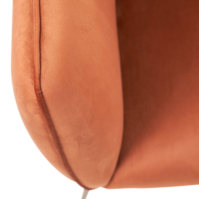 Ruma Tobacco Velvet Chair with Gold Legs | Seating | Rūma