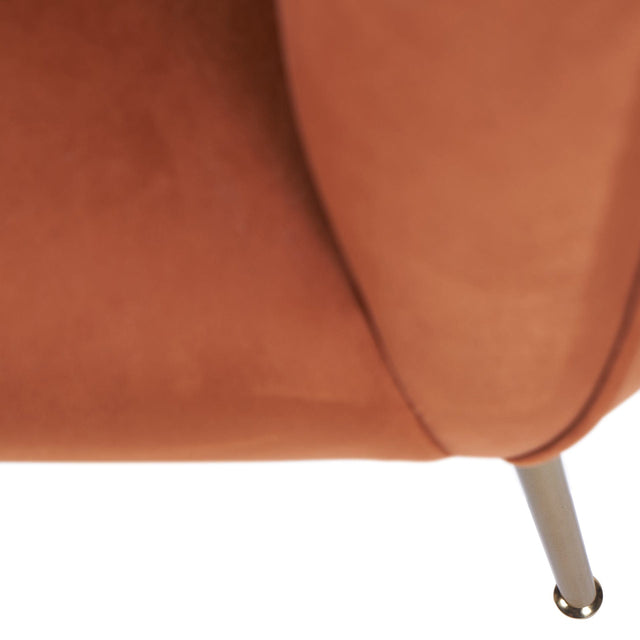 Ruma Tobacco Velvet Chair with Gold Legs | Seating | Rūma
