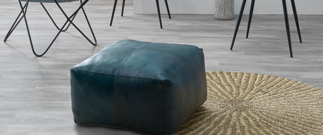 Leather Pouffes