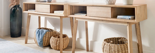 Wood Hallway Console Tables