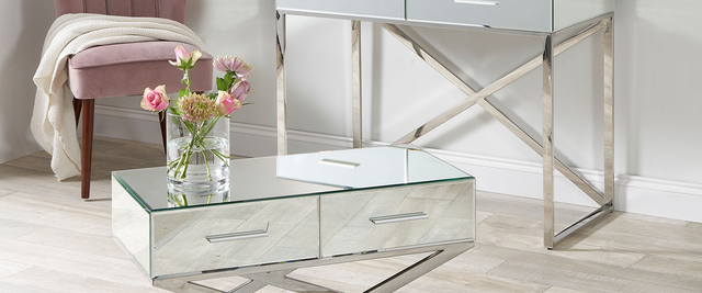 Dressing Room Glass Bedside Tables