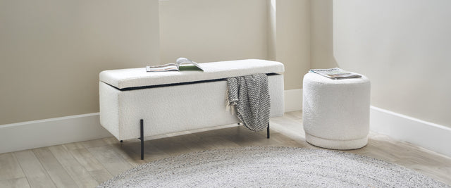 Boucle Pouffes & Benches