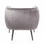 Andrea Dove Grey Velvet Chair with Metal Legs