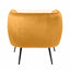 Andrea Gold Velvet Chair with Metal Legs