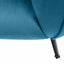 Andrea Blue Velvet Chair with Metal Legs