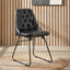 Abriana Ash Black Leather Dining Chair