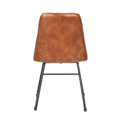 Abriana Vintage Brown Leather Dining Chair