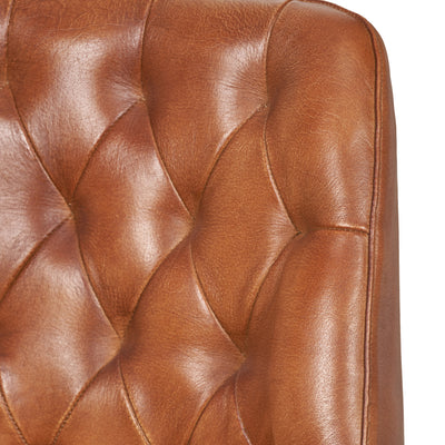 Abriana Vintage Brown Leather Dining Chair