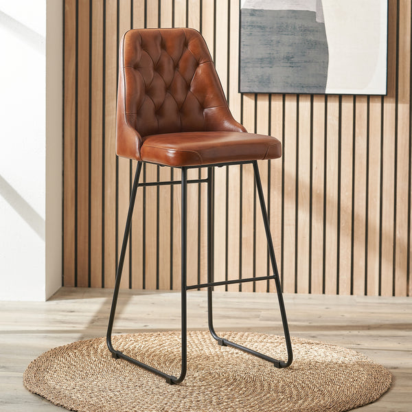 Leather seat stool discount