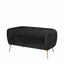 Andrea Black Velvet Sofa