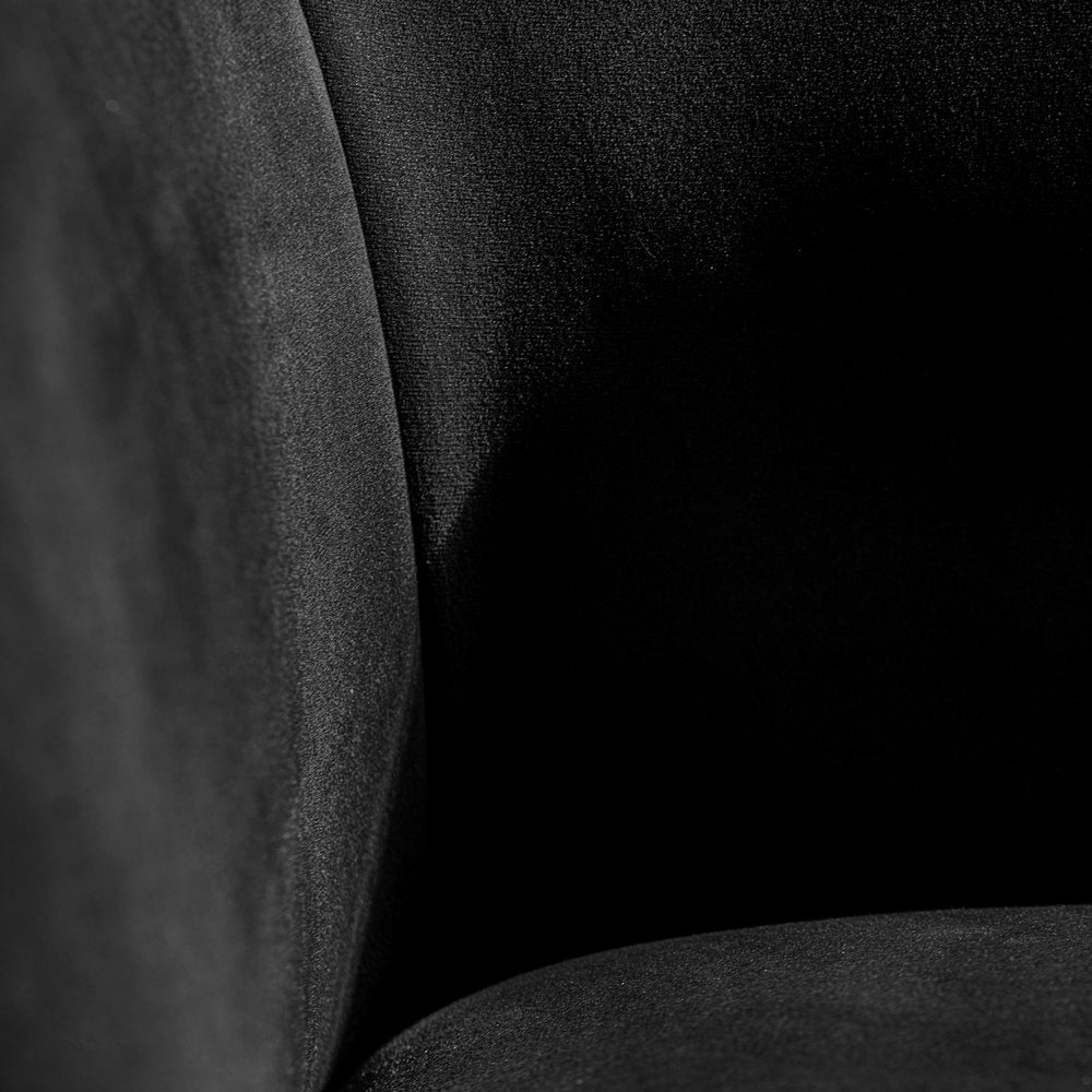 Andrea Black Velvet Sofa